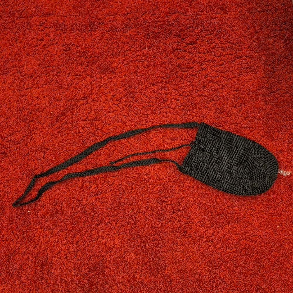 Black Crochet Shoulder Bag